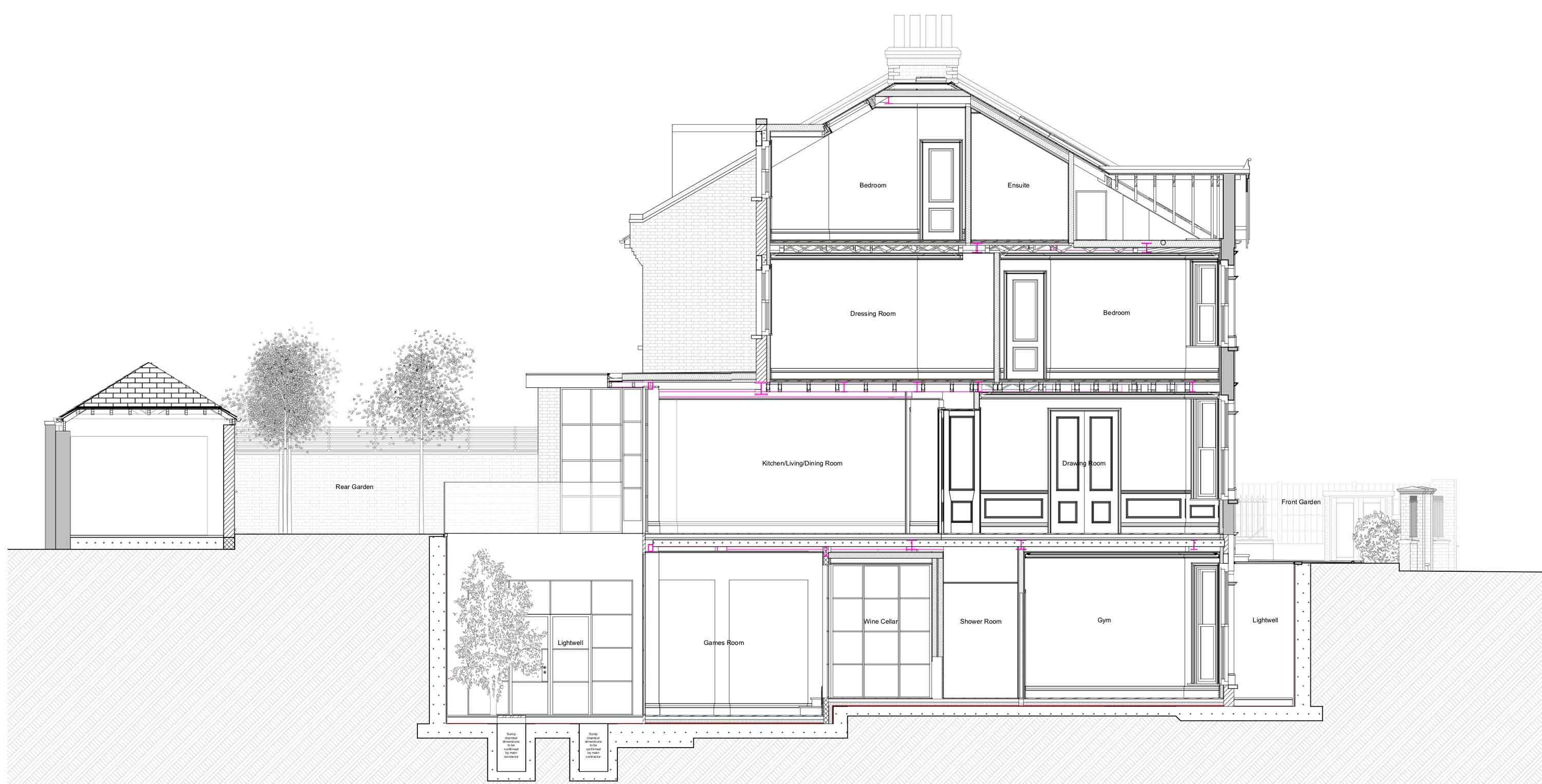 2D Drawing of the plan of a property